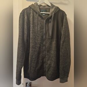 Arthur Beale Men's Gray Hooded Zipper Sweater - Size Large